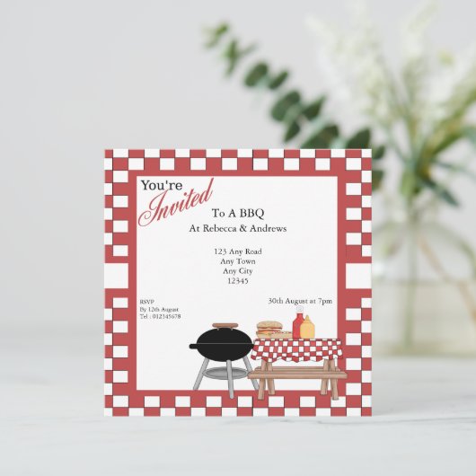 Invitation Parti BBQ (Debout devant)