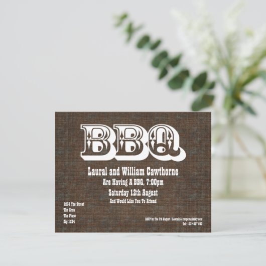 Invitation Parti BBQ (Debout devant)