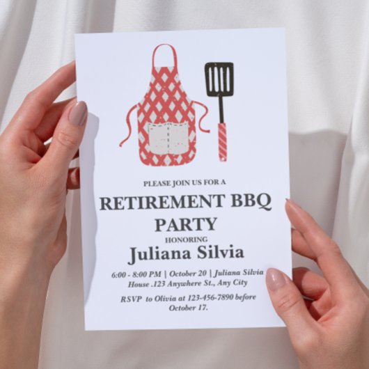 Invitation Parti BBQ de retraite