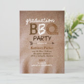 Invitation Parti BBQ Rustique (Debout devant)