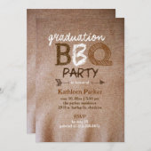 Invitation Parti BBQ Rustique (Devant / Derrière)