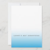 Invitation Parti bleu (Dos)