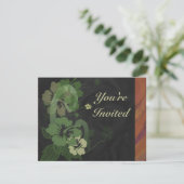Invitation Parti Brown floral sophistiqué (Debout devant)