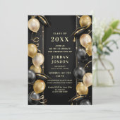 Invitation Parti Casquette Casquette de la graduation en or n (Debout devant)