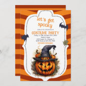 Invitation Parti Casquette Halloween éffrayant (Devant / Derrière)