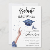 Invitation Parti Casquette moderne tendance Whimsical Graduat (Devant)