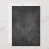 Invitation Parti Casquette vintage Retro Chalkboard (Dos)