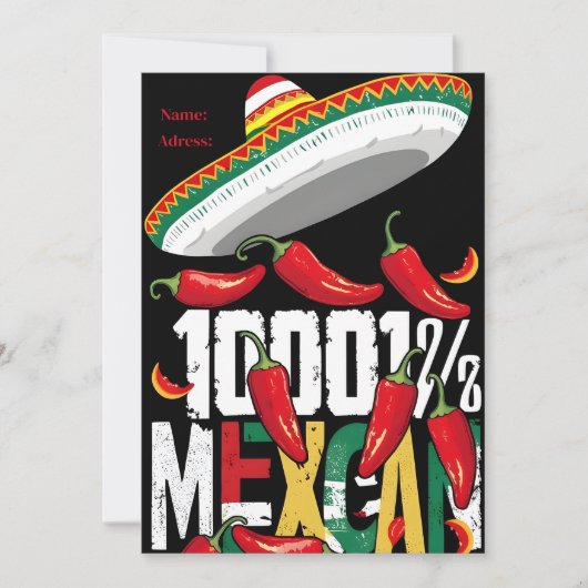 Invitation Parti Cinco de Mayo (Devant)