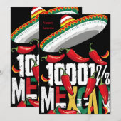 Invitation Parti Cinco de Mayo (Devant / Derrière)