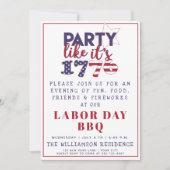Invitation Parti comme c'est 1776 American Flag Labour Day BB (Devant)