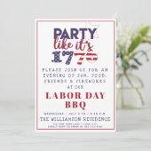 Invitation Parti comme c'est 1776 American Flag Labour Day BB (Debout devant)