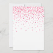 Invitation Parti Confetti Rose Numéro d'or Fille 6e anniversa (Dos)