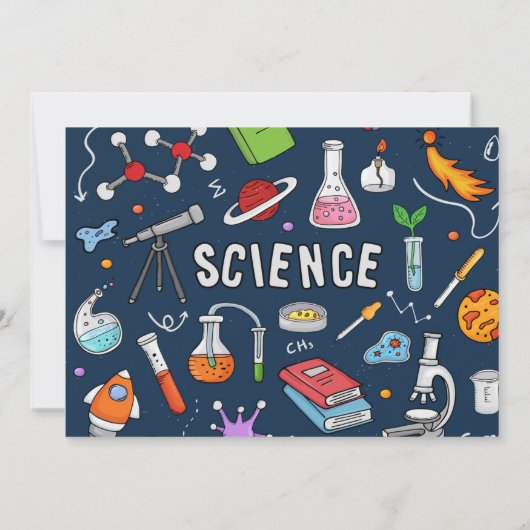 Invitation Parti conjoint pour enfants de science (Dos)