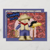 Invitation Parti Cowboy (Devant / Derrière)