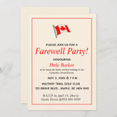 Invitation Parti d'adieu militaire canadien modifié (Devant / Derrière)