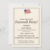Invitation Parti d'adieu militaire modifiable (Devant)