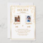 Invitation Parti d'anniversaire conjoint adulte blanc 2 Photo (Devant)