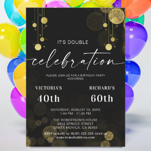 Invitation Parti d'anniversaire conjoint pour adultes   Parti