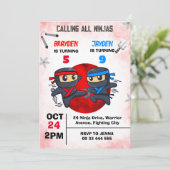 Invitation Parti d'art martial conjoint Ninja (Debout devant)