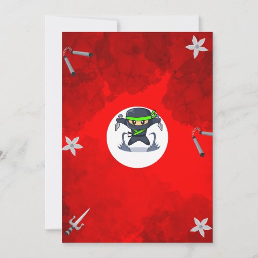 Invitation Parti d'art martial conjoint Ninja (Dos)
