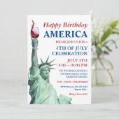 Invitation Parti de 4 juillet patriotique fantasque (Debout devant)