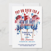 Invitation Parti de 4 juillet patriotique moderne (Devant)