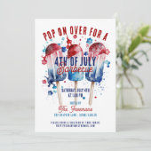 Invitation Parti de 4 juillet patriotique moderne (Debout devant)