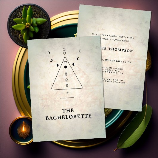 Invitation Parti de Bachelorat moderne Mystic Tarot Fortune