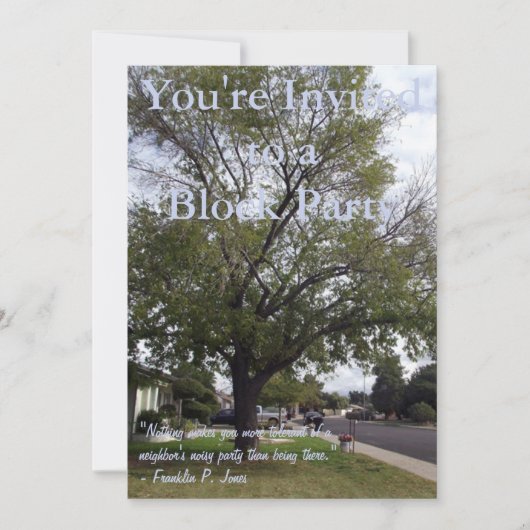 Invitation Parti de blocage (Devant)