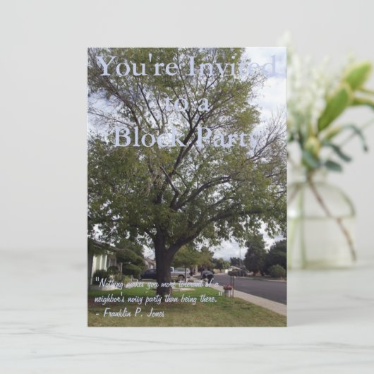 Invitation Parti de blocage (Debout devant)