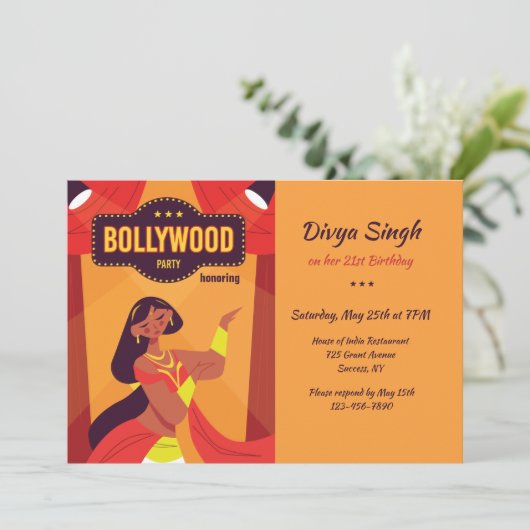 Invitation Parti de Bollywood (Debout devant)