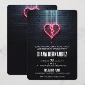 Invitation Parti de divorce cardiaque cassé (Devant / Derrière)