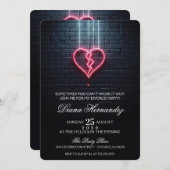 Invitation Parti de divorce cardiaque cassé (Devant / Derrière)