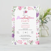 Invitation Parti de graduation de Floral Frame Boho Wildflowe (Debout devant)