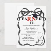 Invitation Parti de graduation des infirmières de la RN rouge (Devant / Derrière)