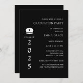 Invitation Parti de graduation des policiers minimaux moderne (Devant / Derrière)