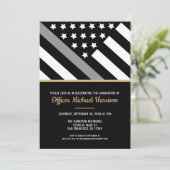 Invitation Parti de graduation du drapeau de l'agent correcti (Debout devant)