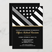 Invitation Parti de graduation du drapeau de l'agent correcti (Devant / Derrière)