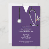 Invitation Parti de graduation en infirmière moderne (Devant)