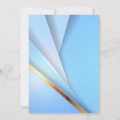 Invitation Parti de graduation Gold sur les couches bleues Fo (Dos)