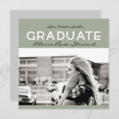 Invitation Parti de graduation graphique d'architecte moderne (Devant / Derrière)