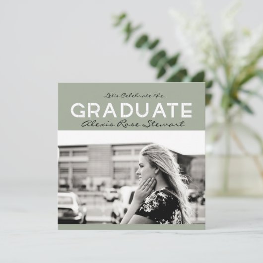 Invitation Parti de graduation graphique d'architecte moderne (Debout devant)