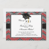 Invitation Parti de graduation moderne Chevron Graduate Tasse (Devant)