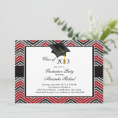 Invitation Parti de graduation moderne Chevron Graduate Tasse (Debout devant)