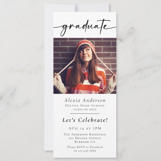 Invitation Parti de graduation moderne Evite numérique (Devant)