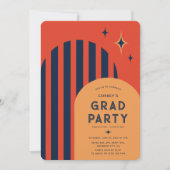 Invitation Parti de graduation rétro vintage (Devant)