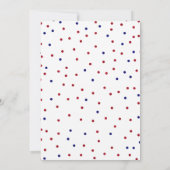 Invitation Parti de graduation rouge, blanc et bleu (Dos)