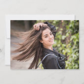 Invitation Parti de graduation simple or rouge moderne (Dos)