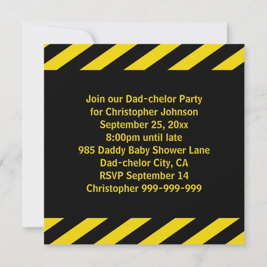 Invitation Parti de la construction (Dos)