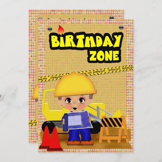 Invitation Parti de la construction (Devant / Derrière)